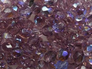 FP1-04-20040-28701 Amethyst AB Czech Glass Facet Firepolish 4mm 50 stuks