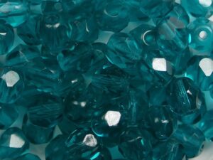 FP1-05-60230 Teal Czech Glass Facet Firepolish 5mm 35 stuks - Afbeelding 1