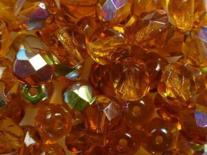 FP1-06-10070-28701 Topaz AB Czech Glass Facet Firepolish 6 mm 25 stuks - Afbeelding 1