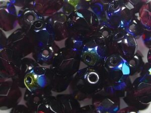 FP1-06-20080-28701 Dark Amethyst AB Czech Glass Facet Firepolish 6 mm 25 stuks - Afbeelding 1