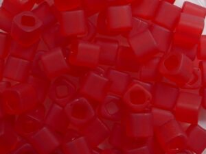 TC-04-0005BF Transparent Frosted Siam Ruby 4 mm Toho Cubes