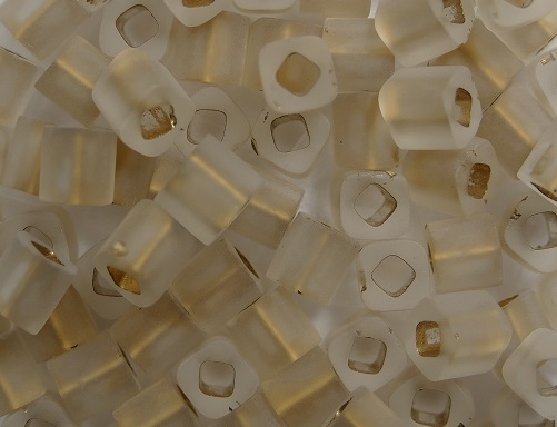 TC-04-0989FM toho cubes 4 mm frosted gold lined crystal kleurnummer 989FM