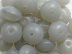 0020309 Matte Grey Opal Rondelle Donut 9 x 6 mm. 20 stuks.