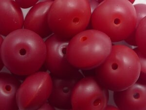 0050284 Matte Garnet Rondelle Donut 9 x 6 mm. 20 stuks.