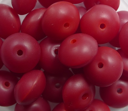 0050284 czech glass rondelle 6x9 mm matte garnet