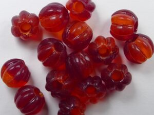 0050286 Opal Red 8 mm Melon Beads 15 Pc.