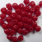 0050287 czech glass melon bead 6 mm red opal