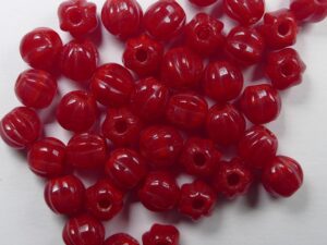 0050287 Red Opal 6 mm Melon Beads 25 Pc. - Afbeelding 1