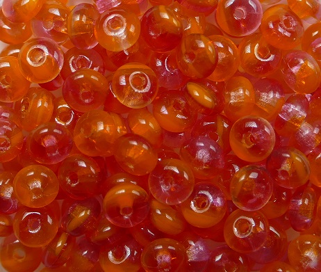 0060124 czech glass rondelle 4x2 mm crystal orange