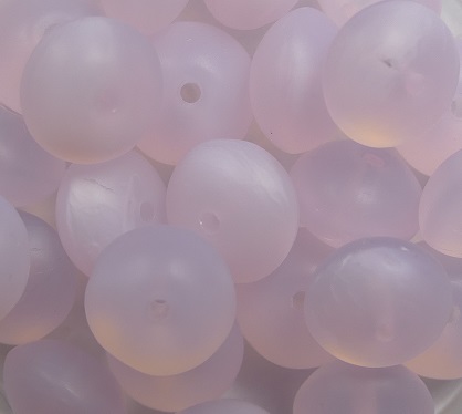 0070433 czech glass rondelle 6x9 mm matte pink opal