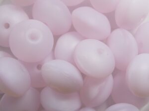 0070434 Matte Light Pink Alabaster Rondelle Donut 9 x 6 mm. 20 stuks. - Afbeelding 1