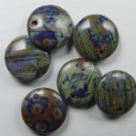 0090410 czech glass lentil blauw rood melee picasso