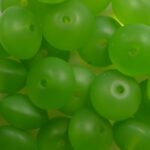 0100537 czech glass rondelle 6×9 mm matte green opal