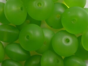 0100537 Matte Green Opal Rondelle Donut 9 x 6 mm. 20 stuks. - Afbeelding 1