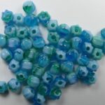 0100539 czech glass melon bead 6 mm mixed aqua turquoise green