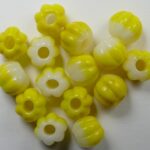 0130134 czech glass melon bead creme yellow melee