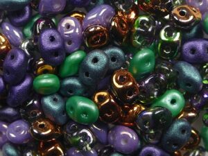 SD-mix169 Mardi Gras Plush Matubo SuperDuo 10 gram - Afbeelding 1