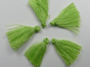 TS-AG Tassels, katoenen kwastje 1,7 cm Appelgroen 4 Pc.