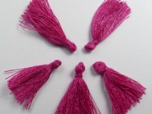 TS-FU Tassels, katoenen kwastje 1,7 cm Fuchsia 4 Pc.