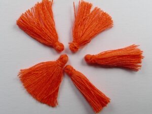 TS-OR Tassels, katoenen kwastje 1,7 cm Oranje 4 Pc.