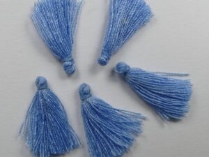 TS-ZTBL Tassels, katoenen kwastje 1,7 cm Zacht Blauw 4 Pc.