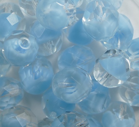 fp1-08-66018 8 mm firepolish Mat Crystal Milky Aqua Blue