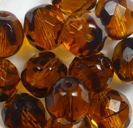 fp1-10-18016 10 mm firepolish tortoise shell