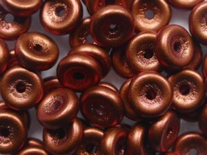 WB-01750 Silky Copper Matubo® Wheel Beads Ø 6 mm. 10 gram