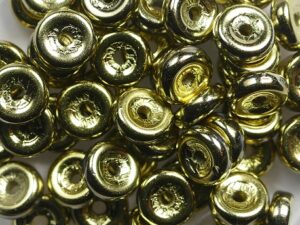 WB-03000-26440 Chalk White Full Amber Matubo® Wheel Beads Ø 6 mm. 10 gram