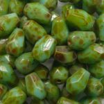 0100541 czech glass facetted pear 7×5 mm jade travertin