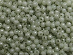 02-R-02010-14457 Alabaster Light Green (Mint) Luster round 2 mm. 100 Pc. - Afbeelding 1