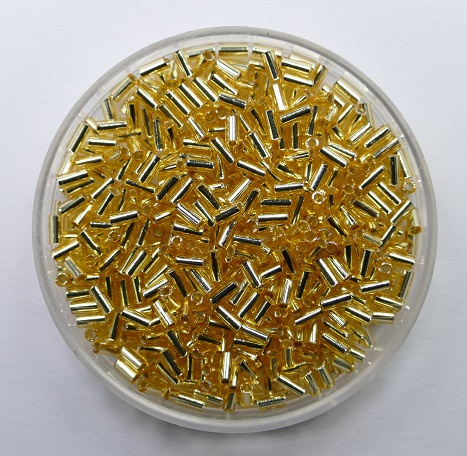 M-BGL-3-0003 Silverlined Gold Miyuki Bugles 3mm M-BGL-3-0003 Silverlined Gold Miyuki Bugles 3mm