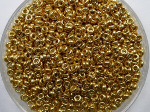 M-SPR-2-4202 Duracoat Galvanized Gold Miyuki Spacer beads 2,2x1 mm