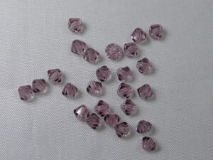 PrBic-04-AMYLT Light Amethyst Preciosa Bicones 4 mm 25 stuks