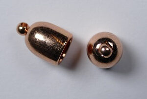 Bullet End Cap, 6 mm, Copper Plated