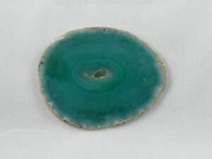 Agaatschijf, 86x68 mm, groen