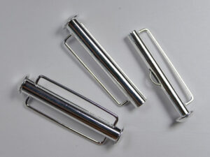 Ronde schuifsluiting, Slide bar 31,5 mm, silver plated