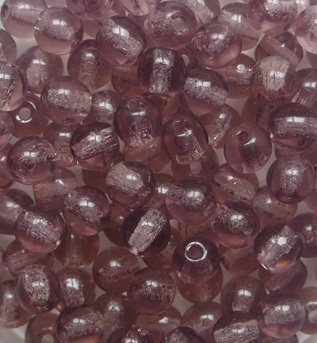 04-R-20050 Light Amethyst Druk Round Glass beads 4 mm