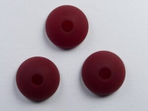 Pol-hr10-05 10 mm Polaris halfronde kraal, ruby - Afbeelding 1