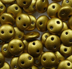 CZM-L-K0172JT, CzechMate Lentils, Matte Metallic Aztec Gold 40 Pc. - Afbeelding 1