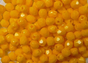 FP1-03-93110 Sunflower Yellow Czech Glass Facet Firepolish 3mm