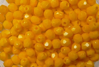 FP1-03-93110 Sunflower Yellow Czech Glass Facet Firepolish 3mm FP1-03-93110 Sunflower Yellow Czech Glass Facet Firepolish 3mm