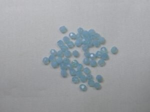 FP1-03-61000 Milky Aquamarine Czech Glass Facet Firepolish 3mm 50 stuks
