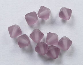 PrBic-06-LTAMYMAT Matte Light Amethyst Preciosa Bicones 6 mm 10 stuks op=op - Afbeelding 1