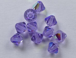 PrBic-06-VIOAB Violet AB Preciosa Bicones 6 mm 10 stuks - Afbeelding 1