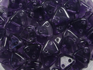 CMTR-20510 2 hole Triangle Beads, 6 mm, Czech Mates, Tanzanite - Afbeelding 1