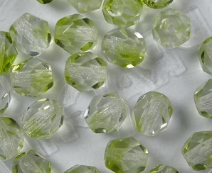 FP1-06-50231 Crystal Olivine Czech Glass Facet Firepolish 6 mm 25 stuks - Afbeelding 1