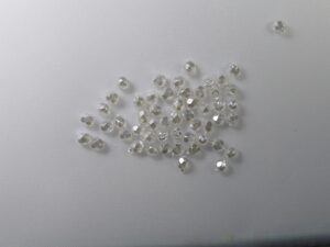 FP1-03-70402CR Coated White Pearl Czech Glass Facet Firepolish 3mm 50 stuks