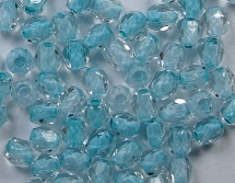 FP1-03-44858LC Green Turquoise Lined Crystal Czech Glass Facet Firepolish 3mm 50 stuks
