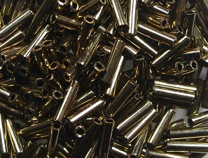 M-BGL-6-0457 Metallic Dark Bronze Miyuki Bugles 6mm - Afbeelding 1